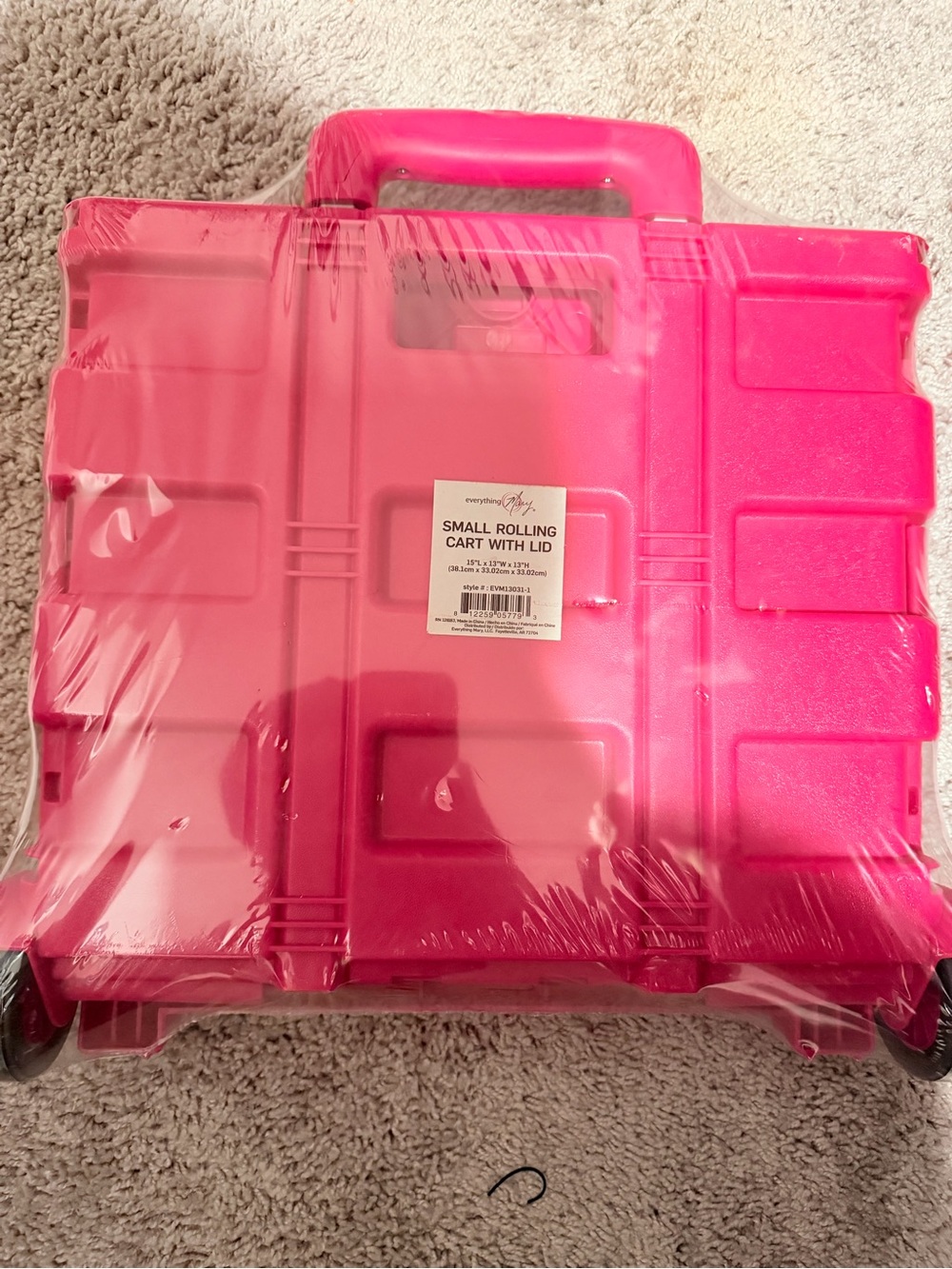 Pink rolling box